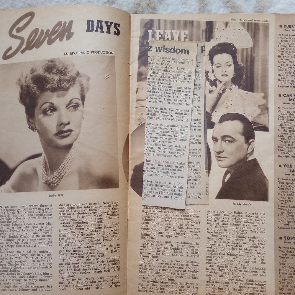 1942 song hits Betty Hutton magazine - Picture 3 of 9